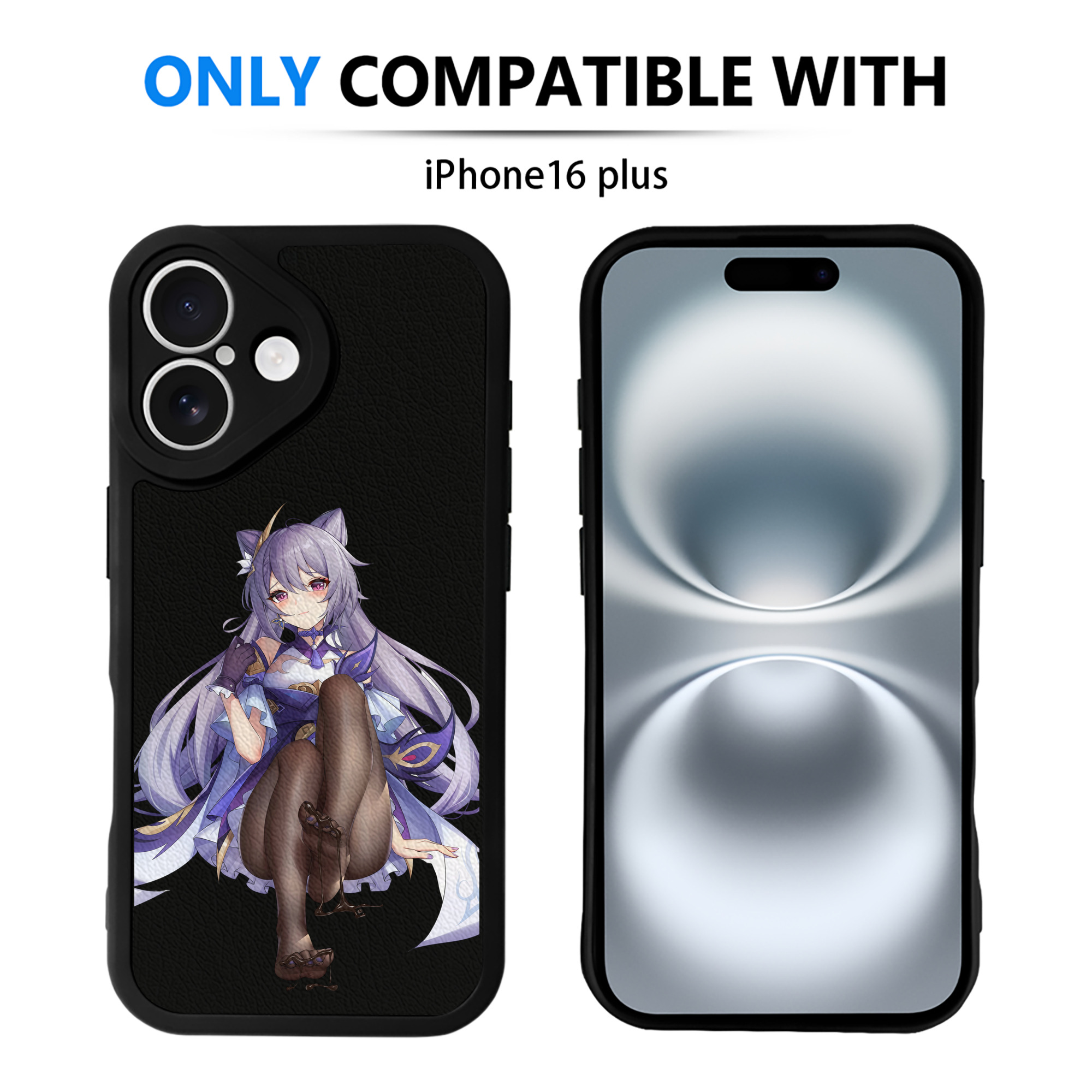 げんし神 刻晴 こくせい genshin Kokusei 【iPhone 16シリーズ対応】シリコンスマホケース（レザー調） 材質：シリコン